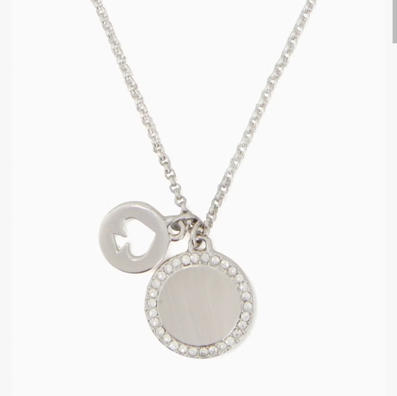 Kate Spade Pave Spade Pendant Necklace | Silver CZ | NWT - Picture 3 of 6